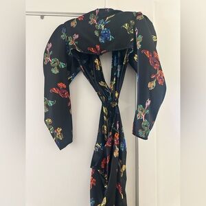 Floral Black Women's Dress